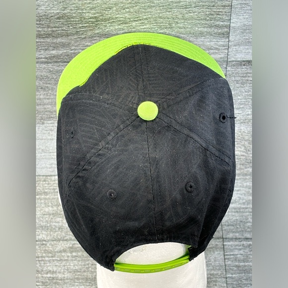 Mountain Dew Logo Adjustable Snapback Youth Hat Cap Black Line Green Pepsi - Picture 5 of 13